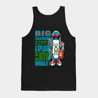 Big Changes Earth Day Whale: Grow Green Tank Top